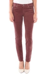 Kut From The Kloth Diana Stretch Corduroy Skinny Pants In Maroon