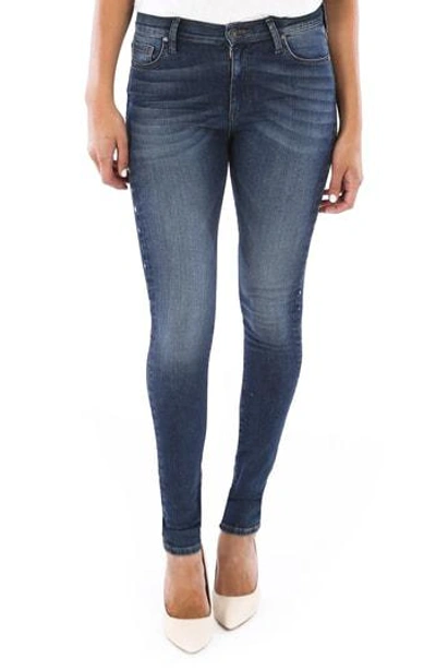 Kut From The Kloth Mia Embellished High Waist Skinny Jeans In Grounding