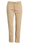 Ag Caden Crop Twill Trousers In Sulfur Toasted