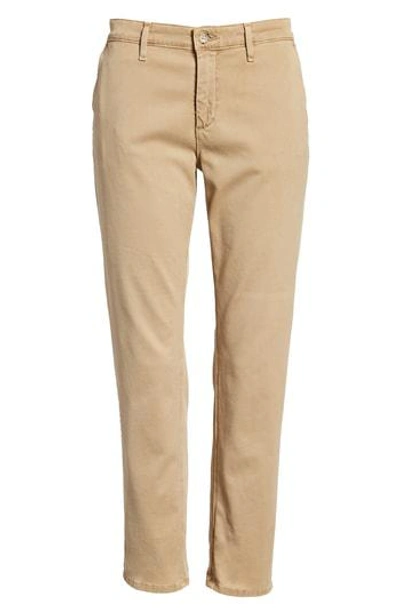 Ag Caden Crop Twill Trousers In Sulfur Toasted