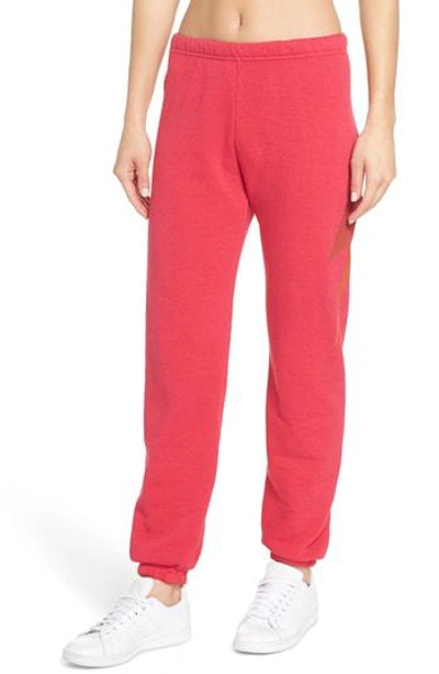 Aviator Nation Bolt Fade Sweatpants In Rose