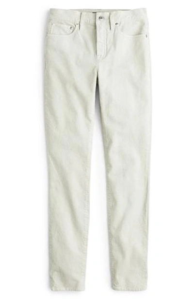 Jcrew High Rise Toothpick Corduroy Jeans In Stone