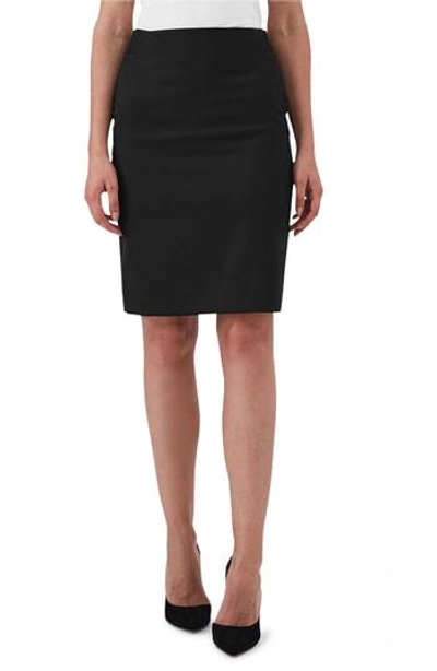 Reiss Harper Stretch Wool Blend Pencil Skirt In Black