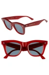 Celine 46mm Square Sunglasses - Opal Red