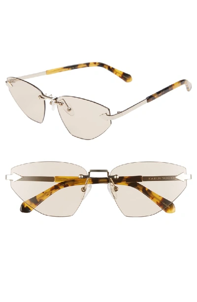 Karen Walker Heartache 60mm Cat Eye Sunglasses - Gold/ Tortoise In Gold/tortoise