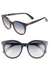 Kate Spade Akayla 52mm Cat Eye Sunglasses In Black/ Blue