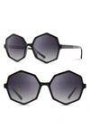 Shwood Aurora 57mm Sunglasses - Black/ Elm Burl/ Grey Fade
