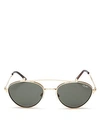 Quay X Elle Ferguson Elle 59mm Round Sunglasses - Gold/ Green