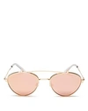 Quay X Elle Ferguson Elle 59mm Round Sunglasses - Gold/ Rose