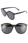 Givenchy 56mm Round Sunglasses - Black