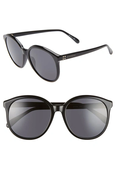 Givenchy 56mm Round Sunglasses - Black