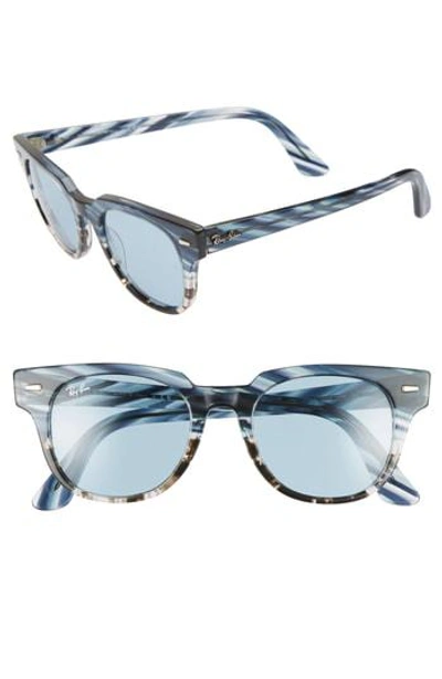 Ray Ban Meteor 50mm Wayfarer Sunglasses - Blue Grey Solid