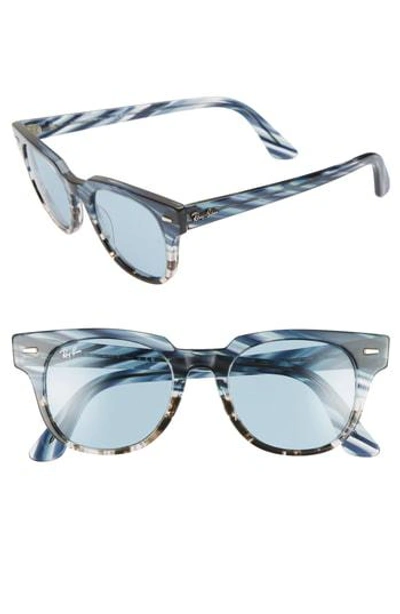 Ray Ban Meteor 50mm Wayfarer Sunglasses - Blue Grey Solid In Blue Grey Solid