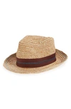 Lola Hats Tarboush Azure Raffia Hat In Rust