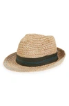 Lola Hats Tarboush Azure Raffia Hat In Seaweed