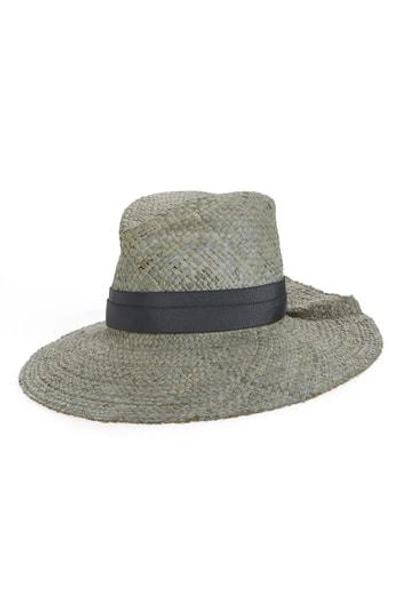 Lola Hats First Aid Snap Straw Hat - Grey In Sage/ Pewter