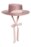 Bijou Van Ness The Heiress Straw Bolero Hat - Pink In Blush