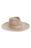 Lack Of Color Zulu Rancher Wide Brim Wool Fedora In Sand