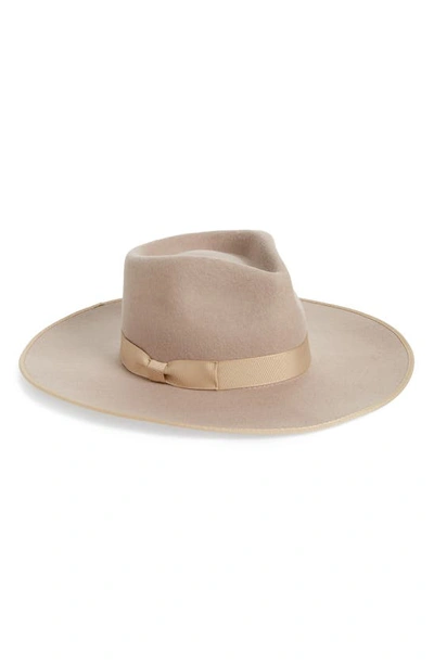 Lack Of Color Zulu Rancher Wide Brim Wool Fedora In Sand