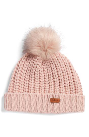 barbour saltburn beanie pink