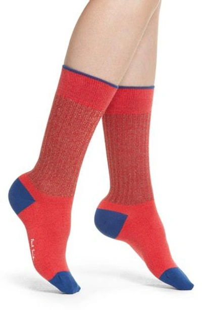 Paul Smith Honrata Rib Socks In Red