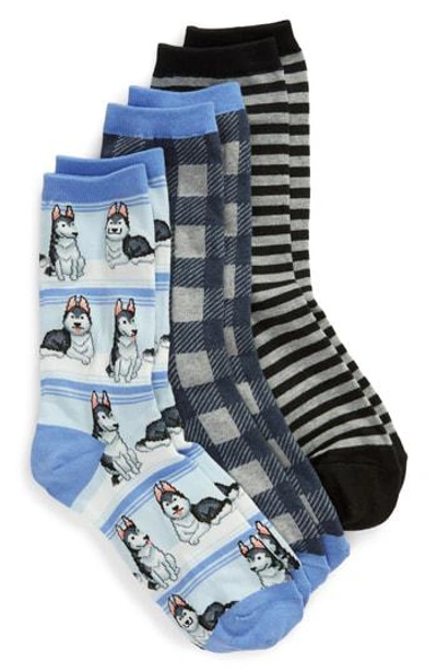 Hot Sox 3-pack Husky Socks In Grey