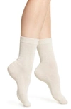 Falke Cosy Crew Socks In Light Beige