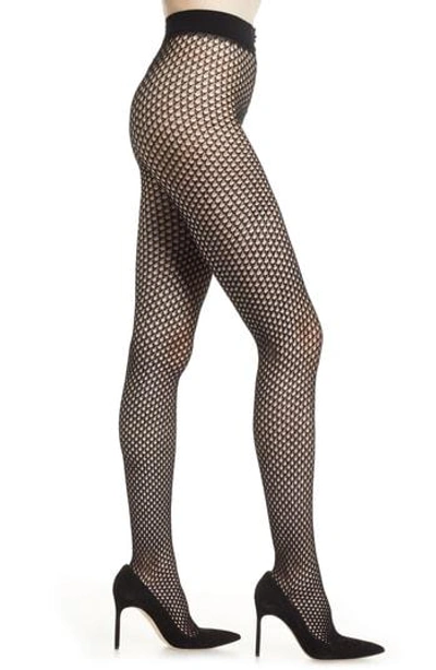 Falke Beeswax Fishnet Tights In Black