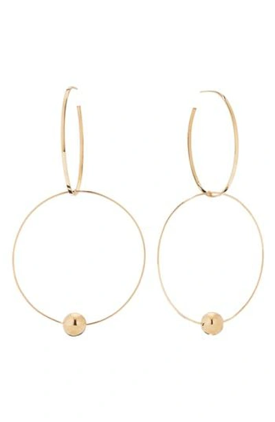 Lana Jewelry Bond Link Double Hoop Earrings In Gold