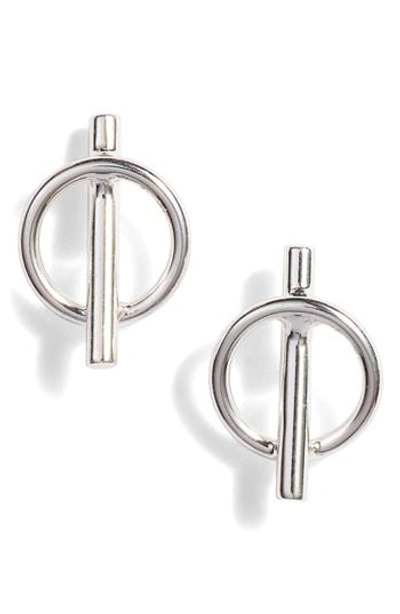 Argento Vivo Pierced Circle Stud Earrings In Silver