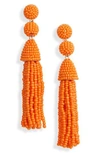 Baublebar Granita Beaded Tassel Earrings In Orange