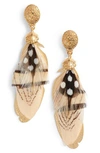 Gas Bijoux Small Sao Feather Earrings In White