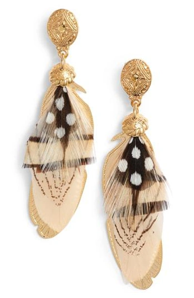 Gas Bijoux Small Sao Feather Earrings In White