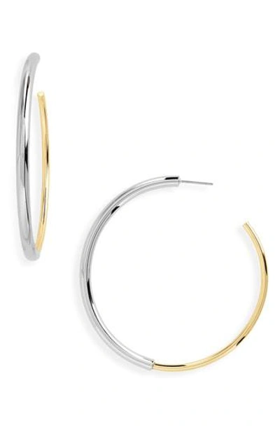 Shashi Hoop Earrings In Silver Gold