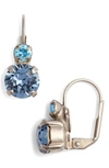 Sorrelli Round Crystal Drop Earrings In Blue