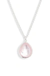 Ippolita 'wonderland' Mini Teardrop Pendant Necklace (online Only) In Silver/ Camellia