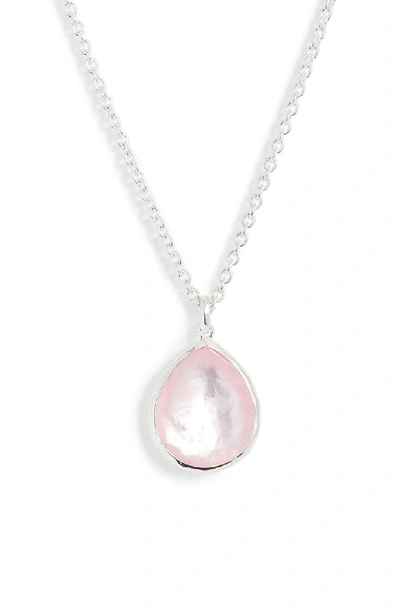 Ippolita 'wonderland' Mini Teardrop Pendant Necklace (online Only) In Silver/ Camellia