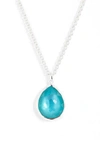 Ippolita 'wonderland' Mini Teardrop Pendant Necklace (online Only) In Silver/ Tide