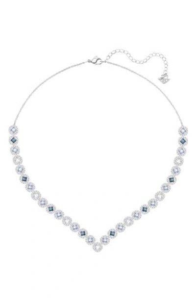 Swarovski Angelic Square Crystal Necklace In Multi/ Silver