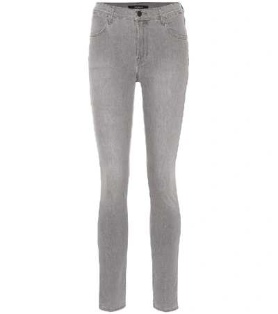 J Brand Maria High-rise Skinny Jeans In Grey