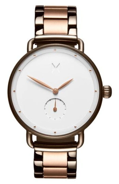 Mvmt Bloom Jaded Rose Watch, 36mm In Rose Gold/ White