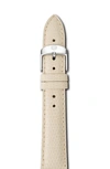 Michele 18mm Lizardskin Watch Strap In Vanilla