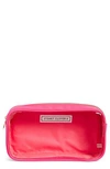 Stoney Clover Lane Classic Clear Small Makeup Bag In Neon Pink