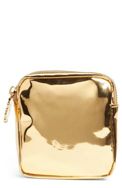 Stoney Clover Lane Patent Mini Makeup Pouch In Gold