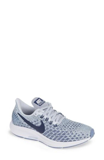 Nike Air Zoom Pegasus 35 Running Shoe In Grey/ Blue/ White/ Aluminum