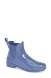 Hunter Original Refined Chelsea Waterproof Rain Boot In Adder Blue