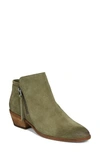 Sam Edelman Packer Bootie In Moss Green Suede Leather