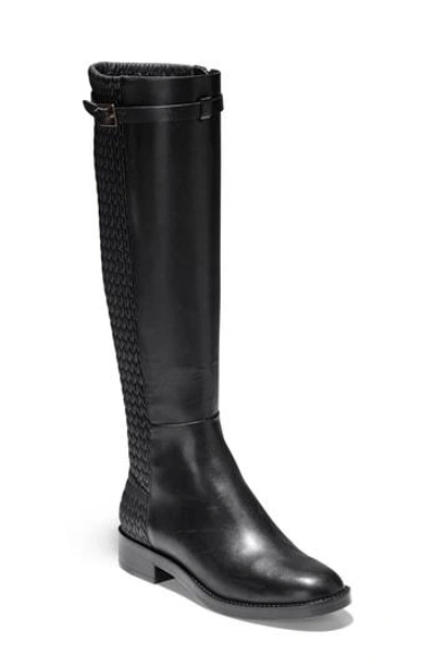 Cole Haan Lexi Grand Knee High Stretch Boot In Black Leather