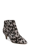 Sam Edelman Kinzey Genuine Calf Hair Pointy Toe Bootie In Grey Leopard Brahma Hair