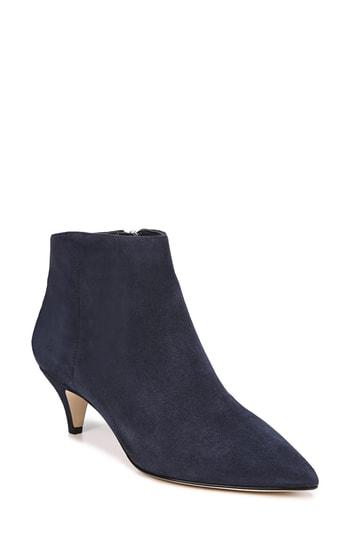 kinzey genuine calf hair pointy toe bootie